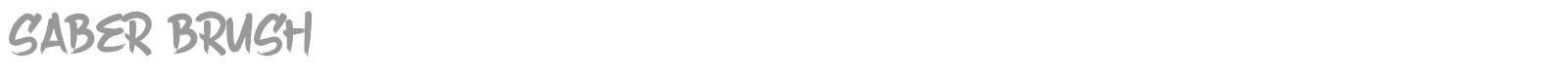 Saber Brush font preview
